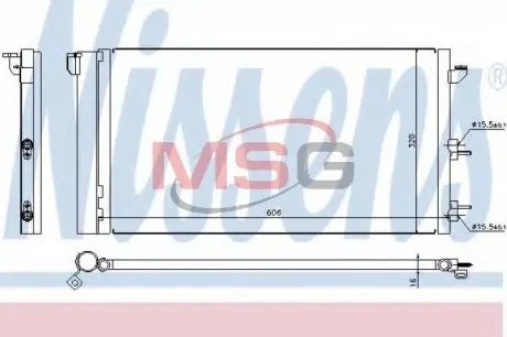 94670 Конденсер кондиціонера NISSENS підбір по vin на Brocar