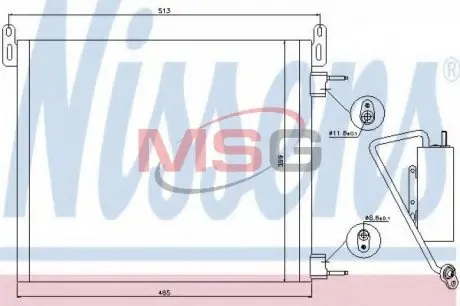 94805 Радіатор кондиціонера NISSENS підбір по vin на Brocar
