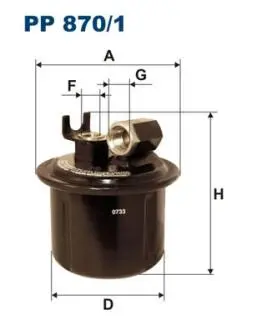 PP8701 Топливный фильтр FILTRON подбор по vin на Brocar
