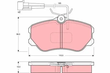 GDB1095 Гальмівні колодки, дискові TRW підбір по vin на Brocar