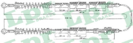 C0090B Трос, стояночная тормозная система C0090B LPR LPR підбір по vin на Brocar