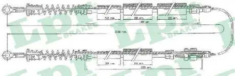 C0090B Трос ручного гальма LPR підбір по vin на Brocar