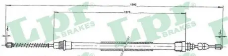 C0659B Трос ручного гальма LPR підбір по vin на Brocar