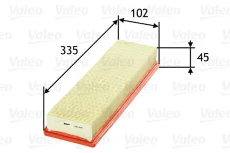 585078 Фільтр повітряний Citroen Berlingo/Peugeot Partner 1.1/1.4i 96-11 VALEO підбір по vin на Brocar