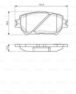 0986494363 Колодки гальмівні (передні) Toyota Camry 90-02/Corolla 87-02/Rav4 94-00 BOSCH підбір по vin на Brocar