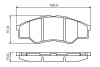 0986494425 Комплект тормозных колодок, дисковый тормоз BOSCH підбір по vin на Brocar