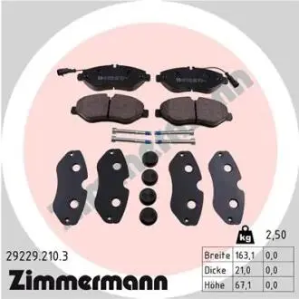 292292103 Комплект тормозных колодок, дисковый тормоз 29229.210.3 ZIMMERMANN ZIMMERMANN подбор по vin на Brocar