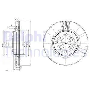 BG3516 Диск гальмівний DELPHI підбір по vin на Brocar
