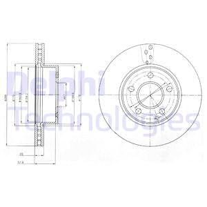 BG4227C Тормозной диск DELPHI подбор по vin на Brocar