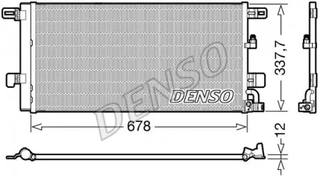 DCN02001 Радіатор кондиціонера DENSO підбір по vin на Brocar