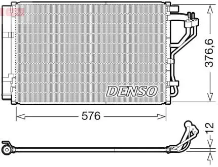 DCN41010 Радіатор кондиціонера DENSO підбір по vin на Brocar