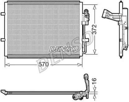 DCN44016 Радиатор кондиционера DENSO подбор по vin на Brocar
