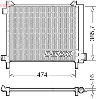 DCN46030 Радіатор кондиціонера DENSO підбір по vin на Brocar