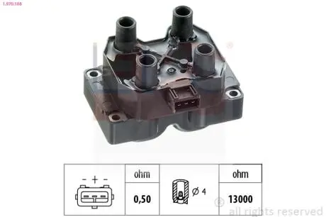 1970168 Катушка зажигания Bravo,Croma,Fiorino,Tempra,Alfa Romeo,Lancia EPS подбор по vin на Brocar