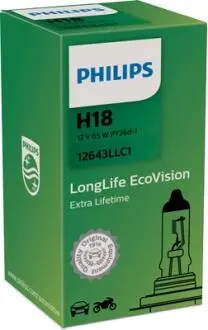 12643LLC1 Автомобільна лампа 1шт. PHILIPS підбір по vin на Brocar