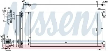 940596 Радиатор кондиционера NISSENS подбор по vin на Brocar