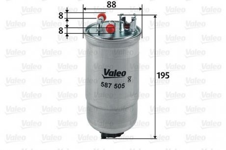 587505 Топливный фильтр VALEO підбір по vin на Brocar