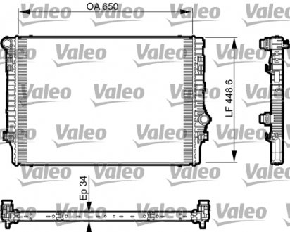 735548 Радиатор охлаждения VW Golf VII/Passat 1.8/2.0 12- VALEO подбор по vin на Brocar