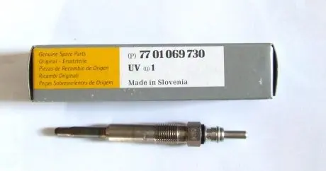 7701069730 Свеча накаливания 77 01 069 730 RENAULT RENAULT подбор по vin на Brocar