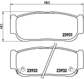 P30057 Гальмівні колодки дискові BREMBO підбір по vin на Brocar