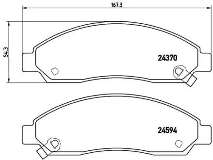 P34005 Тормозные колодки дисковые BREMBO підбір по vin на Brocar