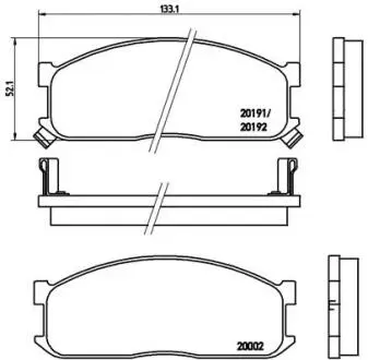 P49010 Гальмівні колодки, дискове гальмо (набір) BREMBO підбір по vin на Brocar