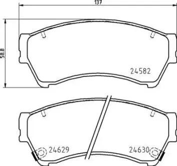 P49060 Гальмівні колодки дискові BREMBO підбір по vin на Brocar