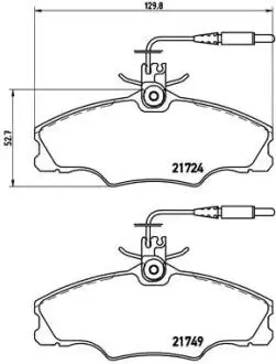 P61056 Гальмівні колодки, дискове гальмо (набір) BREMBO підбір по vin на Brocar