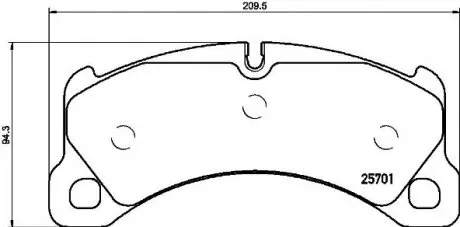 P65033 Гальмівна колодка Brembo BREMBO підбір по vin на Brocar