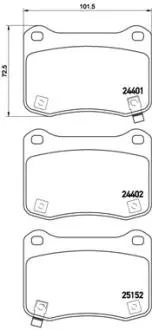 P83134 Гальмівні колодки дискові BREMBO підбір по vin на Brocar