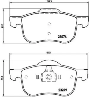 P86020 Гальмівні колодки, дискове гальмо (набір) BREMBO підбір по vin на Brocar