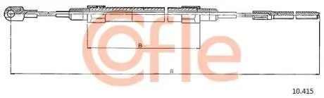 10415 Трос, стояночная тормозная система COFLE подбор по vin на Brocar