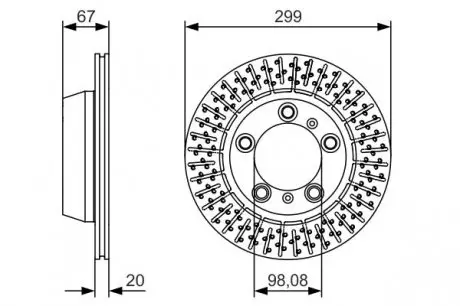 0986479A09 Гальмівний диск BOSCH підбір по vin на Brocar