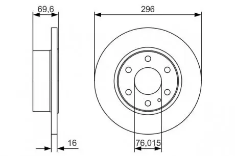 0986479A51 Тормозной диск BOSCH підбір по vin на Brocar