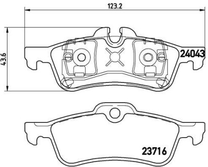 P06032 Гальмівні колодки дискові BREMBO підбір по vin на Brocar