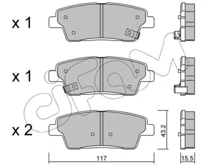82211400 KLOCKI HAMULC. HYUNDAI GENESIS 14- TYŁ CIFAM підбір по vin на Brocar