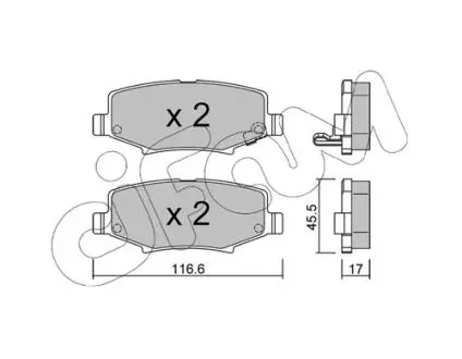 8228630 KLOCKI HAMULC. JEEP WRANGLER 06-12 TYŁ CIFAM подбор по vin на Brocar