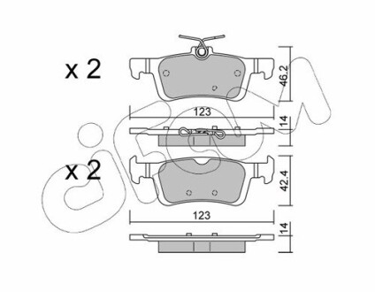 8229861 KLOCKI HAMULC. FORD FIESTA VII 17- TYŁ CIFAM подбор по vin на Brocar