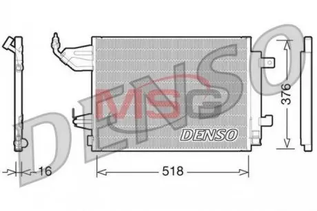 DCN16001 Радіатор кондиціонера DENSO підбір по vin на Brocar