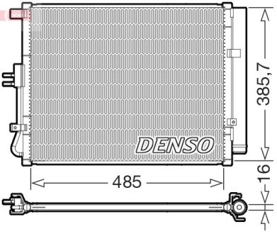 DCN43007 Радиатор кондиционера DENSO підбір по vin на Brocar