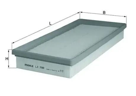 LX799 Фільтр повітря MAHLE / KNECHT підбір по vin на Brocar