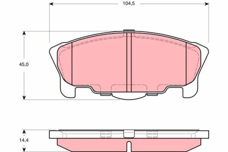 GDB3320 Комплект тормозных колодок, дисковый тормоз TRW підбір по vin на Brocar