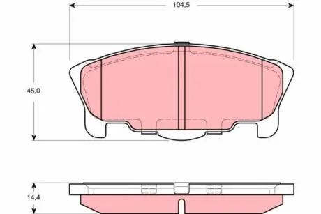 GDB3320 Гальмівні колодки, дискове гальмо (набір) TRW підбір по vin на Brocar
