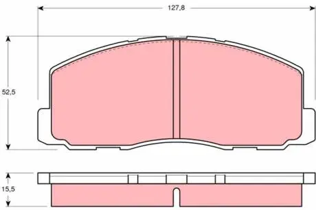 GDB355 Гальмівні колодки, дискове гальмо (набір) TRW підбір по vin на Brocar