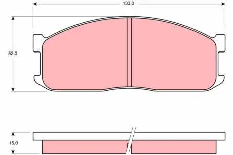 GDB983 Гальмівні колодки, дискове гальмо (набір) TRW підбір по vin на Brocar