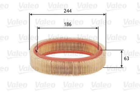 585606 Воздушный фильтр VALEO підбір по vin на Brocar