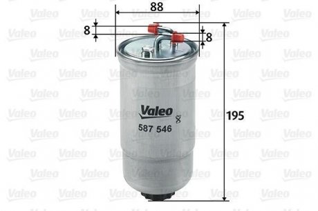 587546 Топливный фильтр VALEO підбір по vin на Brocar