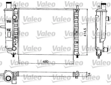 731582 Радиатор, охлаждение двигателя VALEO підбір по vin на Brocar