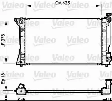 734712 Радіатор охолодження Toyota Camry 2.0/2.4 03-08 VALEO підбір по vin на Brocar