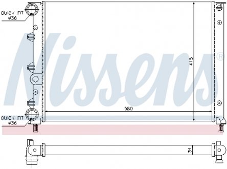 60052 Радіатор NISSENS підбір по vin на Brocar